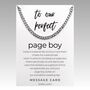 Curb Chain Perfect Page Boy Thank You Message Gift, thumbnail 4 of 6