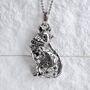 Large Cat Charm Necklace Gift 925, thumbnail 1 of 8