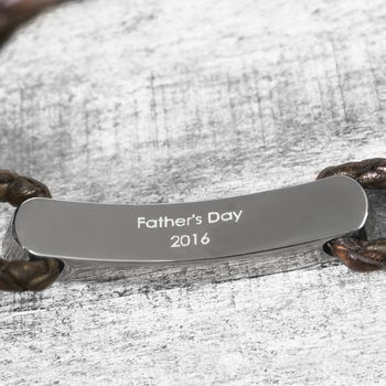 Men's Personalised Name And Date ID Bracelet, 11 of 12