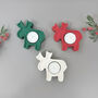 Festive Reindeer Tealight Holder Christmas Decorations, thumbnail 1 of 10
