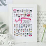 Personalised 40th Ruby Wedding Anniversary Print, thumbnail 2 of 10