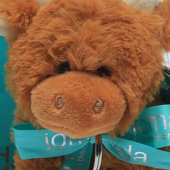 Highland Brown Cow Toy With Personalised Heart,Boxed, 4 of 9
