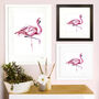Inky Flamingo Illustration Print, thumbnail 4 of 12