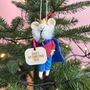 Personalised King Mouse Christmas Decoration, thumbnail 1 of 3