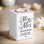 Personalised Mr And Mrs Wooden Tea Light, thumbnail 4 of 4