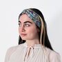 Vibrant Abstracts Mulberry Silk Headband, thumbnail 4 of 5