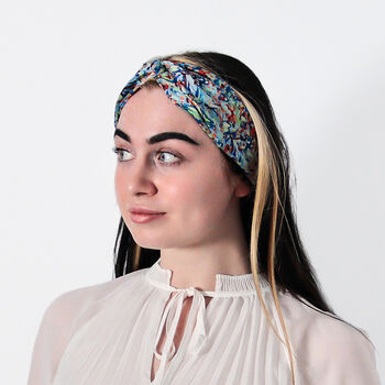 Vibrant Abstracts Mulberry Silk Headband, 4 of 5