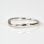 Platinum Curved Wedding Band, thumbnail 2 of 3