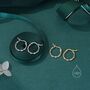 Sterling Silver Braided Huggie Hoops, thumbnail 5 of 10