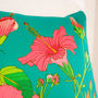 Tropical Hibiscus Cotton Cushion Cover, thumbnail 6 of 9