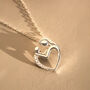 Sterling Silver Mother And Child Heart Necklace, thumbnail 1 of 11