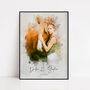 Custome Watercolor Horse Portrait Gift For Horse Owners, thumbnail 1 of 7