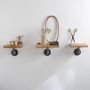 Set Of Three Reclaimed Wood Pipe Shelves, thumbnail 2 of 7