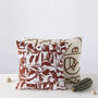 Terracotta Bloc Patterned Cushion, thumbnail 2 of 5