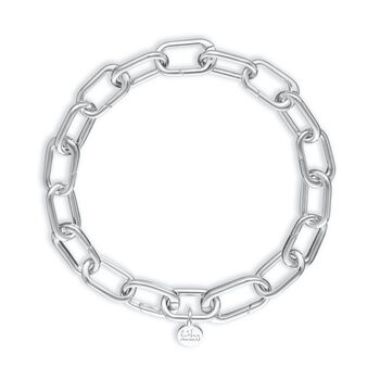 Chunky Hinged Link Charm Bracelet, Sterling Silver, 10 of 10