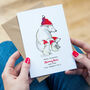 Personalised Daddy Bear And Cubs Christmas Card, thumbnail 1 of 5