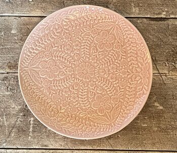 Pink Flower Patterned Plate, 22cm, 2 of 2