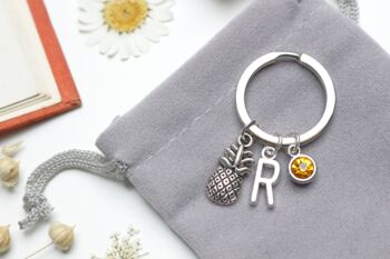 Personalised Pineapple Keyring Friendship Keyring. Fertility Gift, 4 of 8