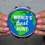 'World's Best Aunt' Compact Mirror, thumbnail 1 of 6
