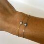 Sterling Silver Evil Eye Dainty Bracelet, thumbnail 1 of 9
