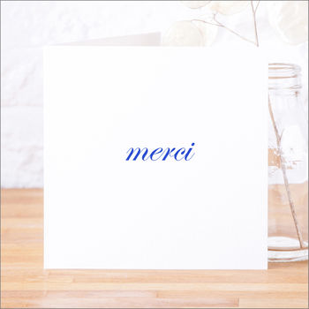 Single Or Pack Of French 'Merci' Thank You Cards, 10 of 10