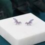 Purple Opal Marquise Cluster Stud Earrings, thumbnail 2 of 11