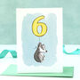 Badger 6th Birthday Card, thumbnail 1 of 8