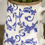 Solene Blue Botanical Pitcher Jug Vase, thumbnail 3 of 7