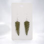 Fern Leaf Sterling Silver Or Gold Plated Earrings, thumbnail 5 of 6