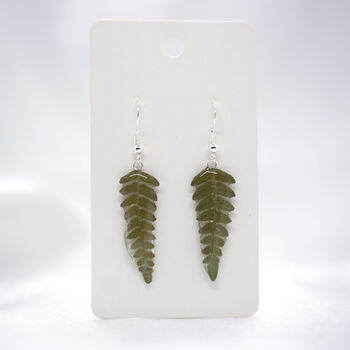 Fern Leaf Sterling Silver Or Gold Plated Earrings, 5 of 6
