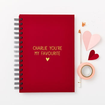 Personalised Love Message Hardback Notebook, 9 of 9