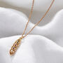 Birthstone Pea Pod Charm Necklace, thumbnail 4 of 9