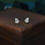 Sterling Silver Pear Cut Moissanite Earrings, thumbnail 4 of 8