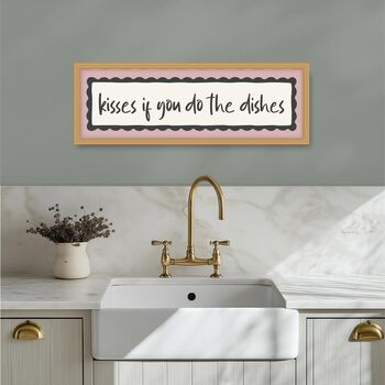 Kisses If You Do The Dishes Framed Print, 12 of 12