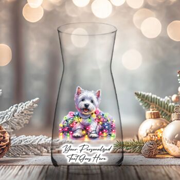 Personalised West Highland Terrier In Christmas Lights, 9 of 10
