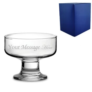 Personalised Engraved Glass Ice Cream Cup, 2 of 6
