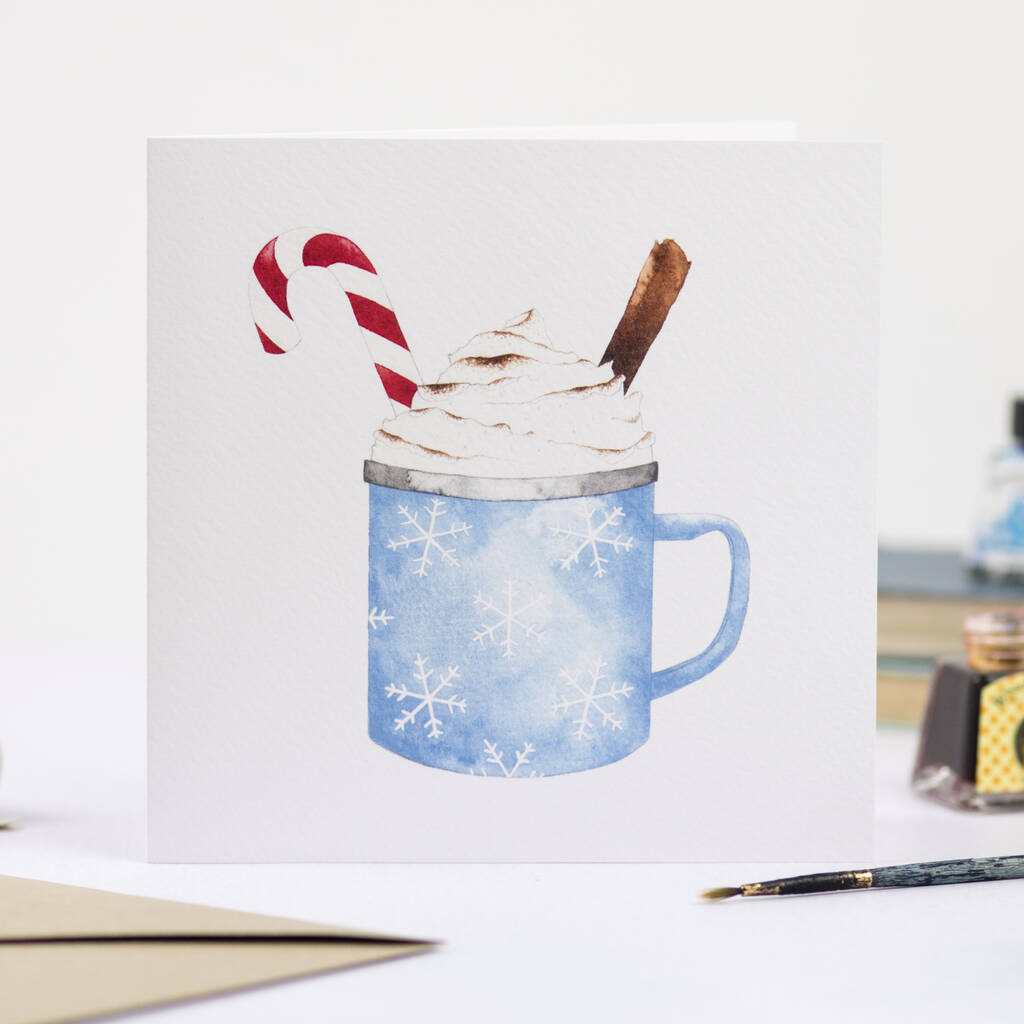 Hot Chocolate Mug Christmas Card, 1 of 3