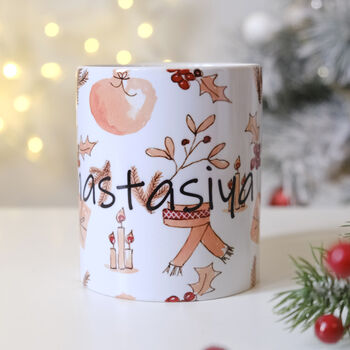 Personalised Christmas Festive Mug, 2 of 3