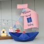 Personalised Age Birthday Sail Boat Card, thumbnail 1 of 11