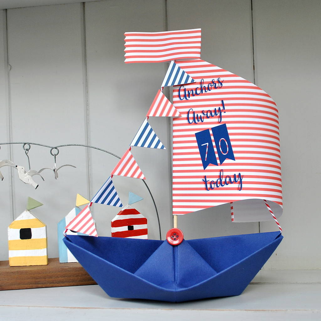 Personalised Age Birthday Sail Boat Card, 1 of 11
