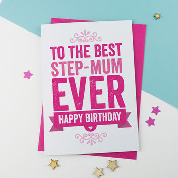 best step mum birthday card by a is for alphabet | notonthehighstreet.com