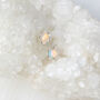 Maya Opal Stud Earrings Sterling Silver Or Gold Plated, thumbnail 7 of 12