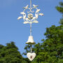 Ornate Hanging Heart Garden Wind Chime, thumbnail 1 of 9