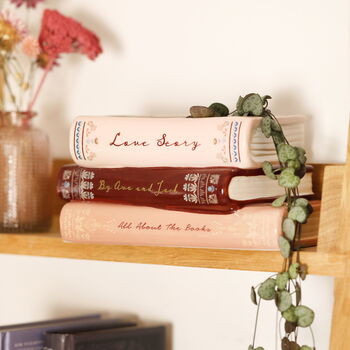 Personalised Ceramic Stack Of Books Planter, 4 of 4