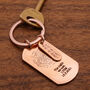 Star Map Memorable Date Dog Tag Keyring, thumbnail 3 of 9