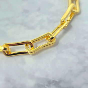 Customisable Hinged Link Paperclip Charm Bracelet, 6 of 7
