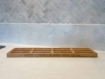 Personalised Oak Drink Station Plain Stain Finish, 2 of 2