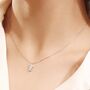 Sterling Silver Delicate Oak Leaf Pendant Necklace, thumbnail 5 of 11