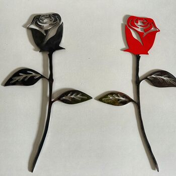 Single Rose Stem Everlasting Metal Flower, 4 of 5