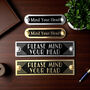 Mind Your Head Metal Door Sign Art Deco Or Modern, thumbnail 1 of 6